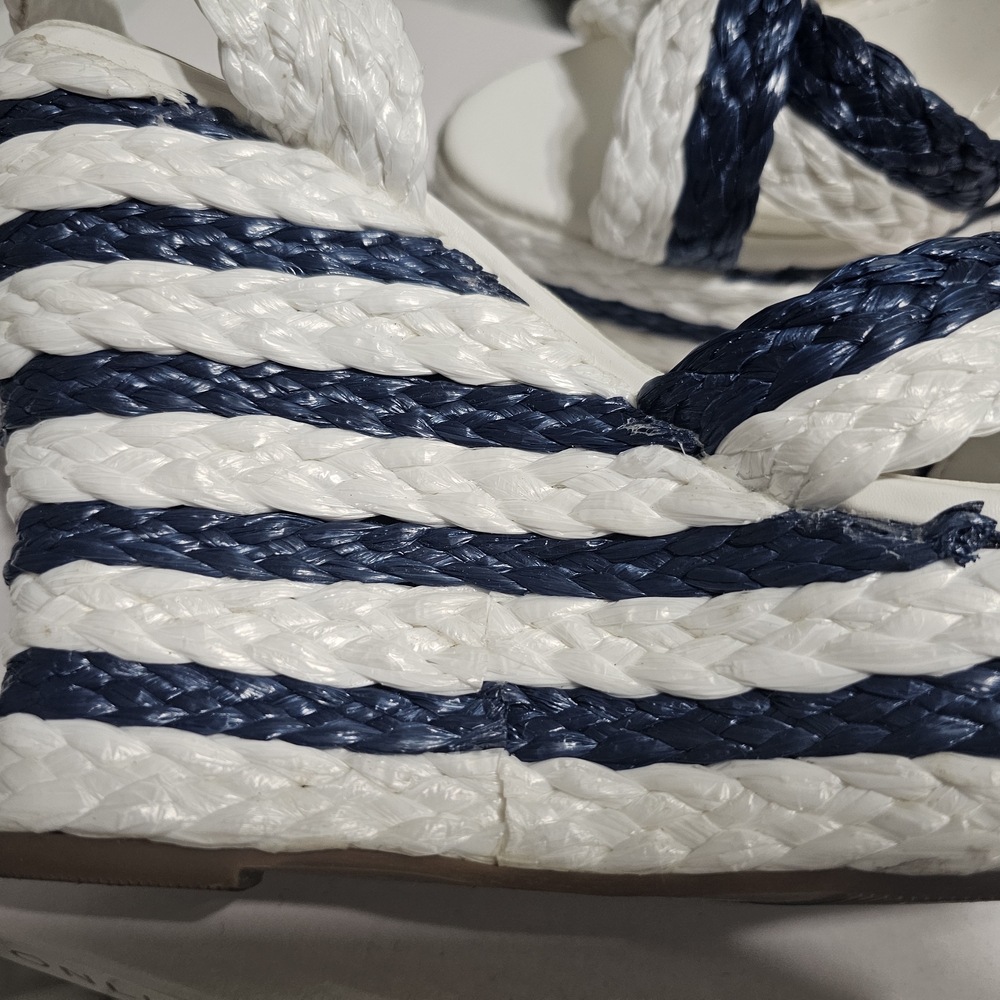 VENUS Navy and White Espadrilles